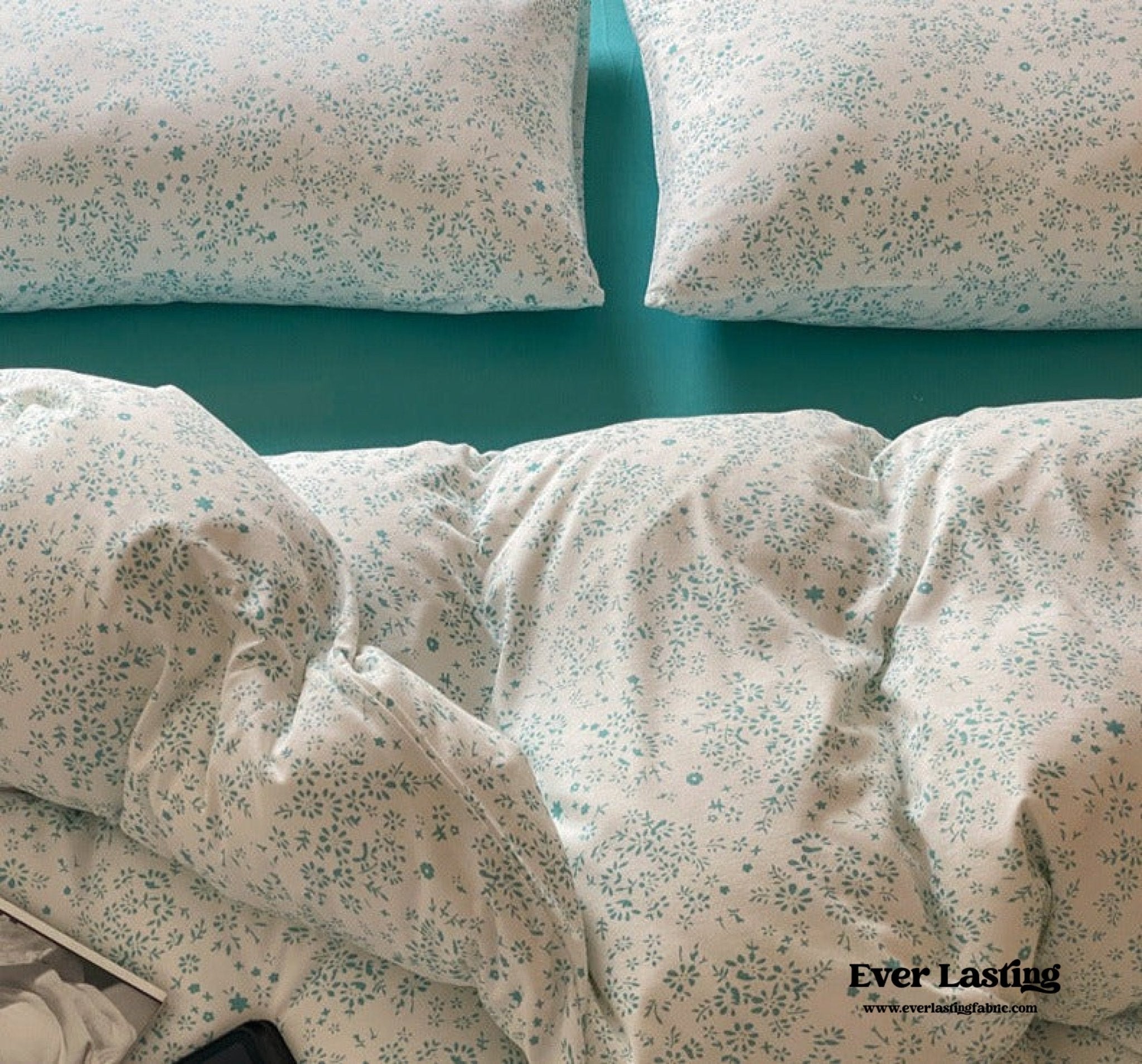 Jersey Knit Cotton Floral Bedding Set / Pink