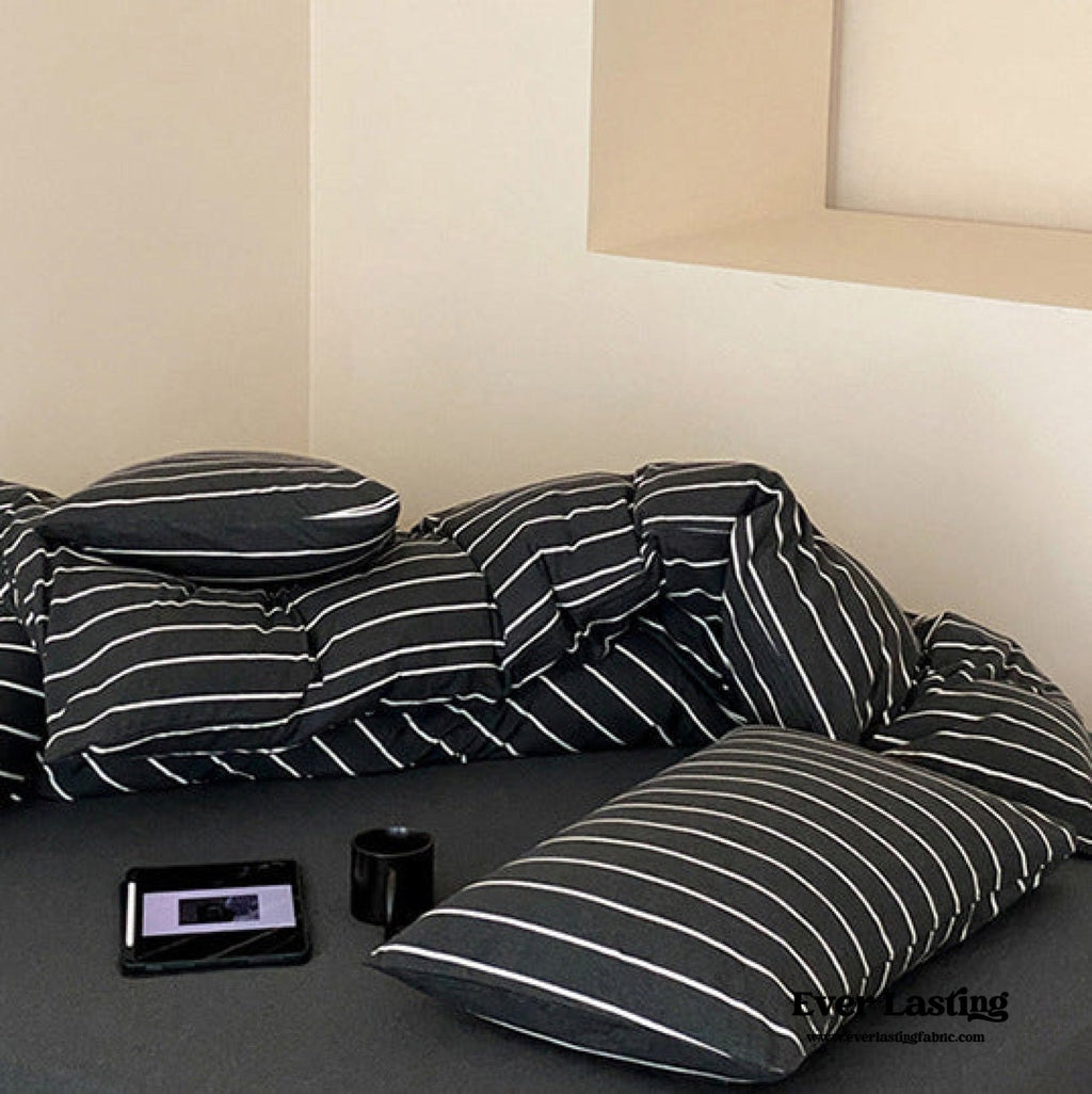 Jersey Knit Stripe Duvet Cover