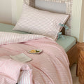 Josie Bow Tied Stripe Pillowcases / Pink