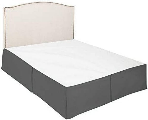 Pleated Bed Skirt, Easy Fit Bed Skirt, 14 Inch Tailored Drop Bed Skirt