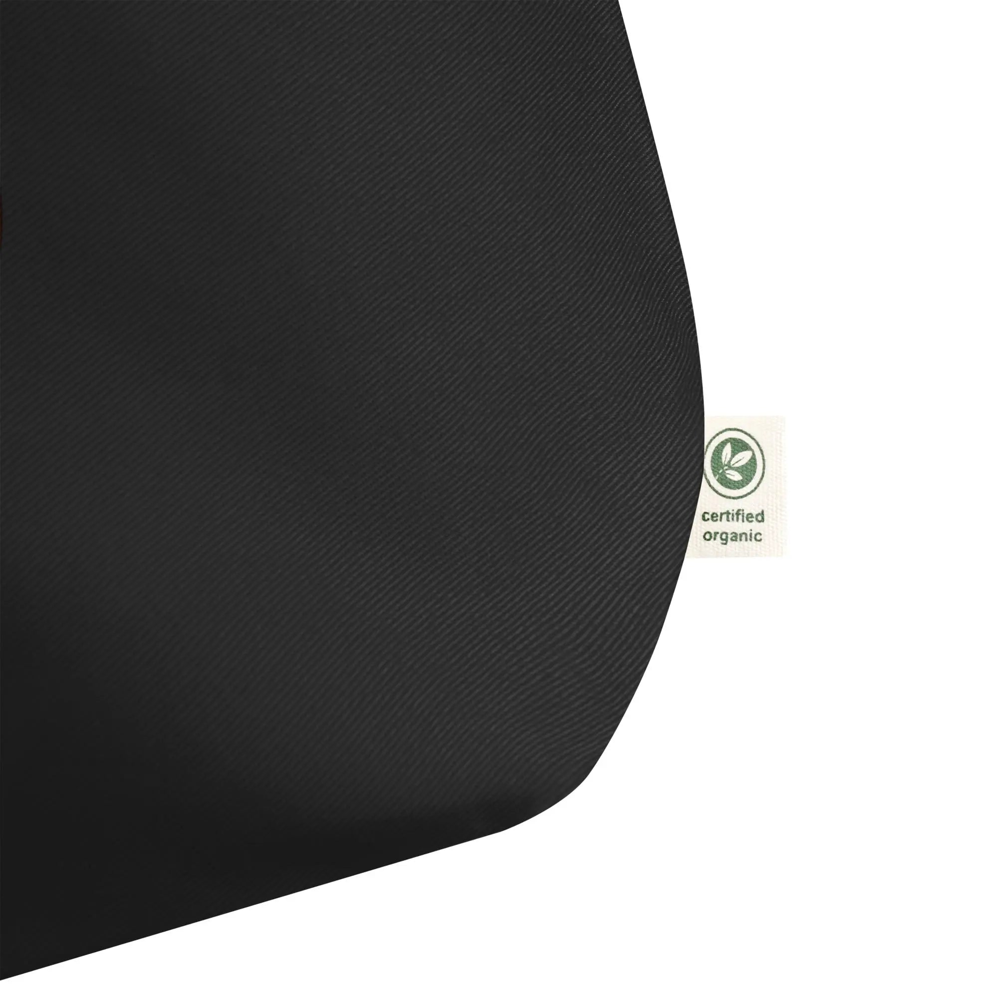 Large Organic Sunny Bear Rescue Coffee Co. Tote Bag (Black)