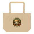 Large Organic Sunny Bear Rescue Coffee Co. Tote Bag (Tan)