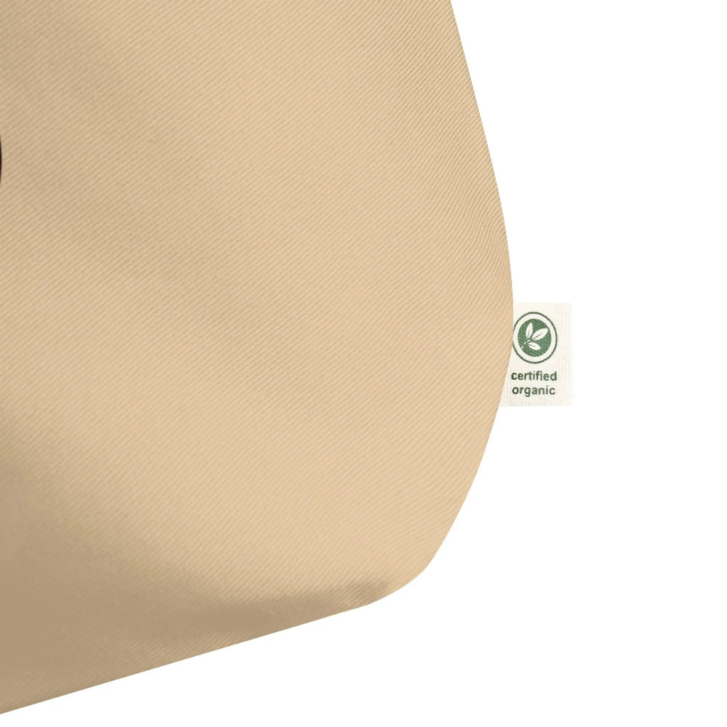 Large Organic Sunny Bear Rescue Coffee Co. Tote Bag (Tan)