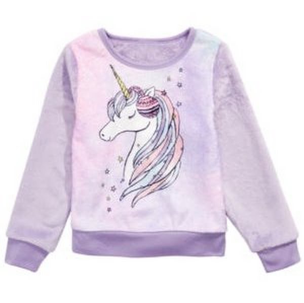 Evy of California Toddler Girls Unicorn Sweatshirt