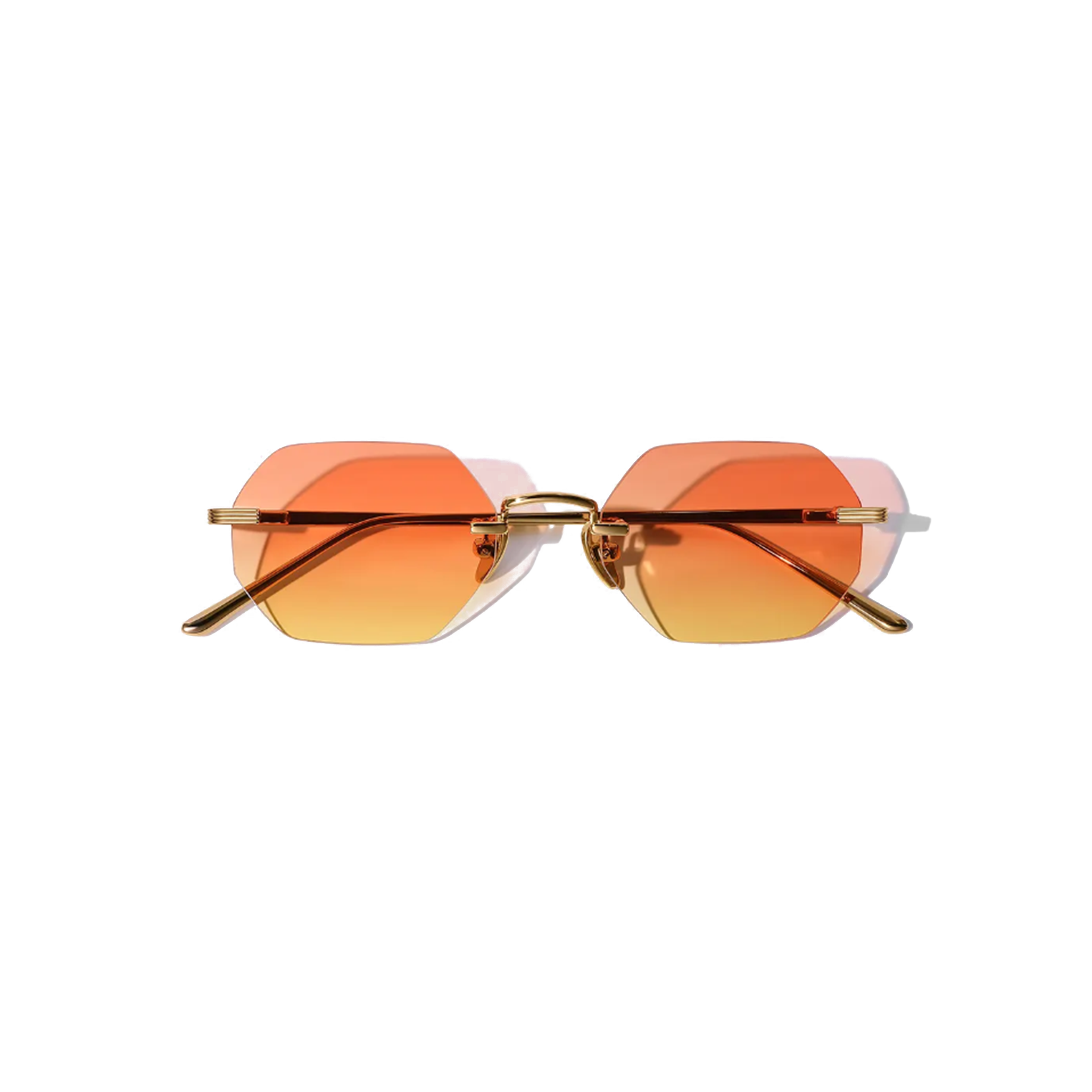 Liam Bruler 51mm Rimless Sunglasses | Orange