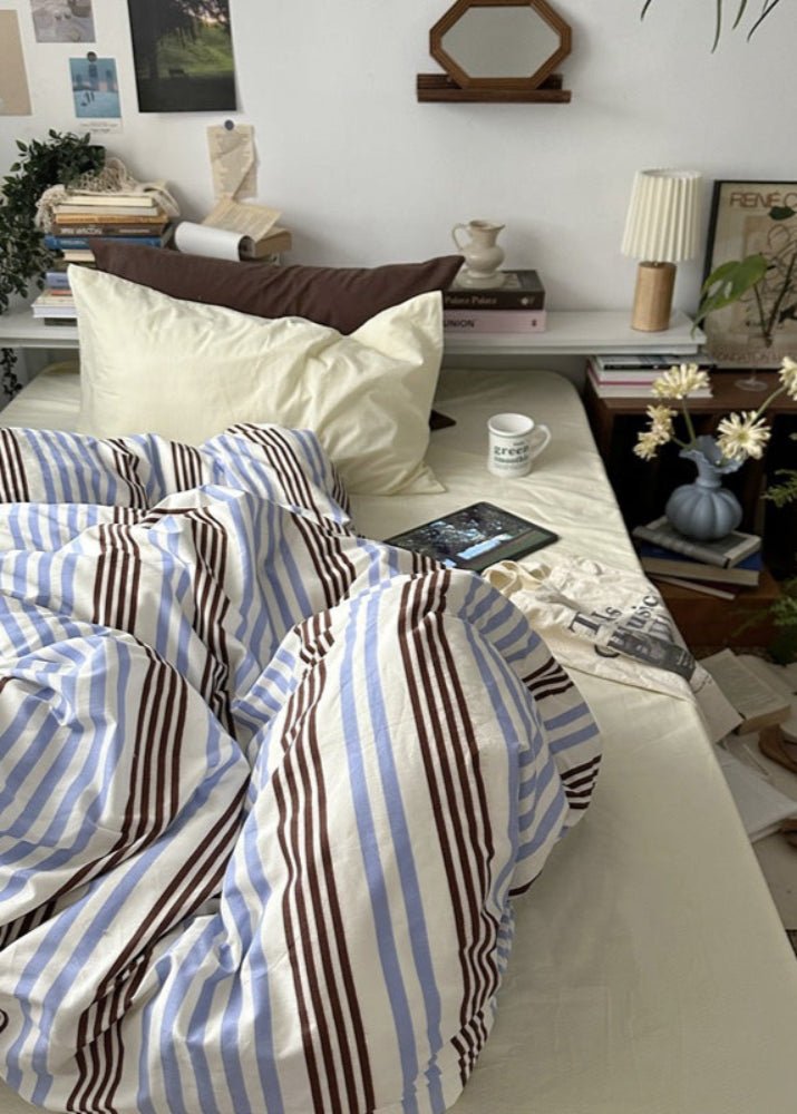 Liam Striped Bedding Set / Green