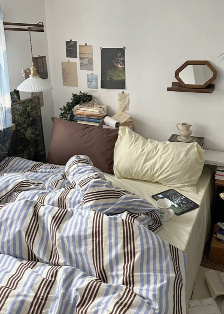 Liam Striped Bedding Set / Beige