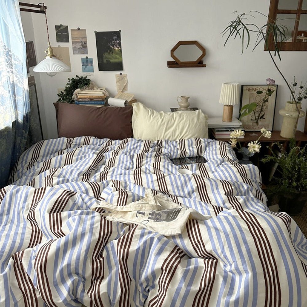 Liam Striped Bedding Set / Beige