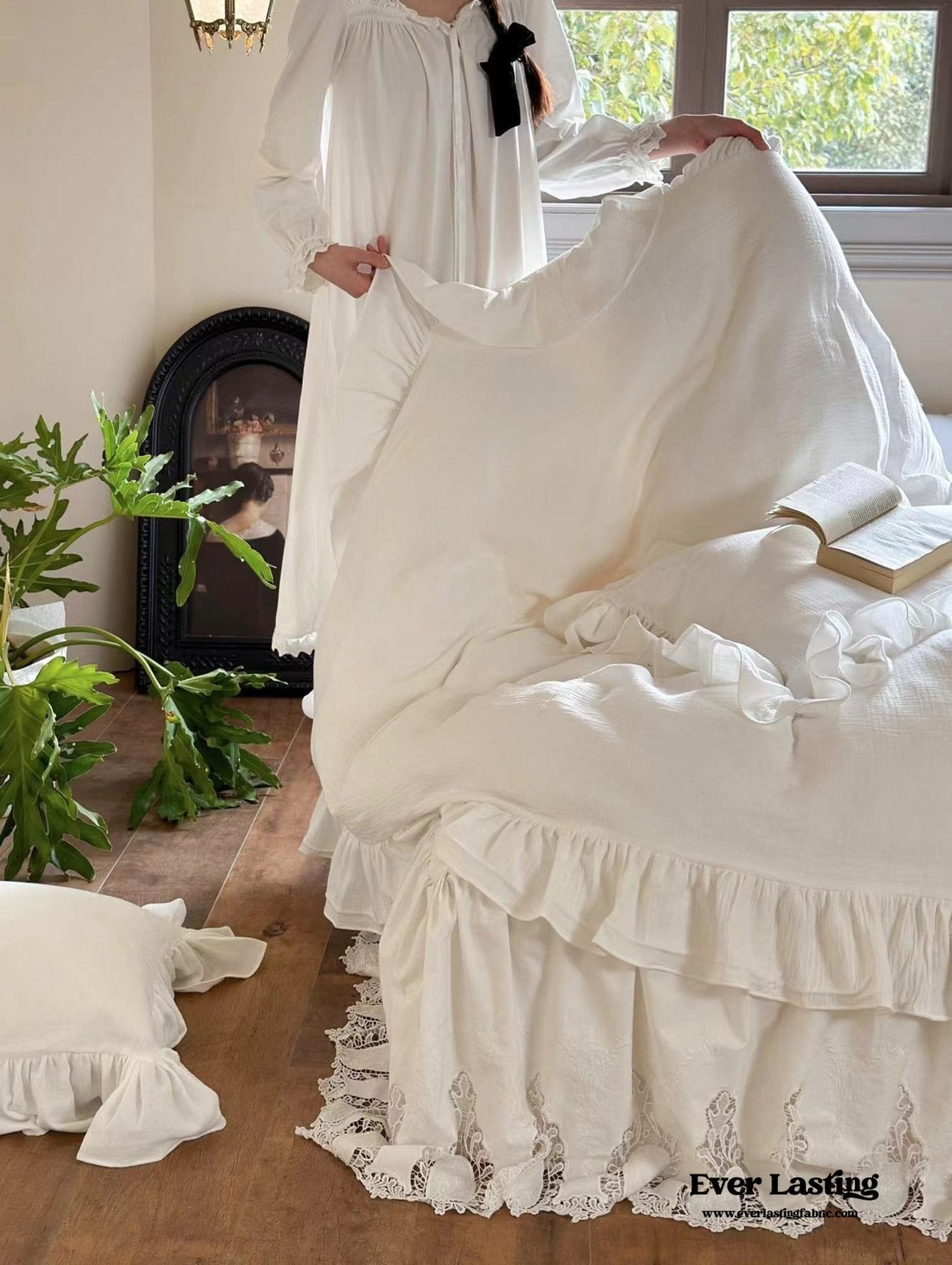 Liliane Elegant Ruffle Double Gauze Bedding Set / French Simple