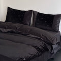 Lilou Velvet Butterfly Bedding Set / Eclipse Black