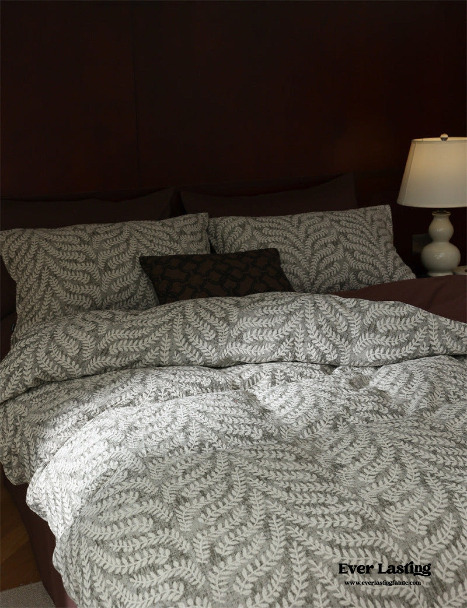 Lucien Silky Vintage Jacquard Bedding Set / Blue