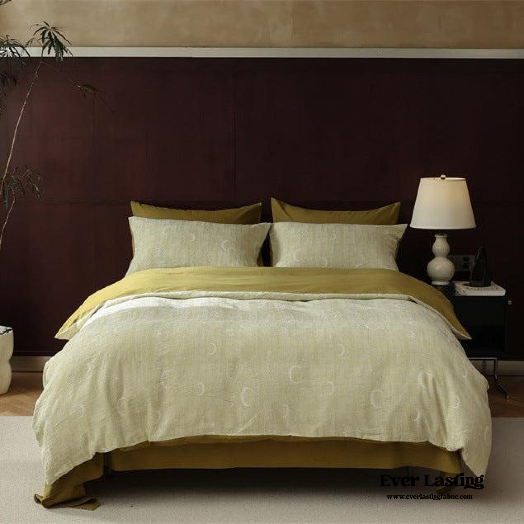 Lucien Silky Vintage Jacquard Bedding Set / Blue