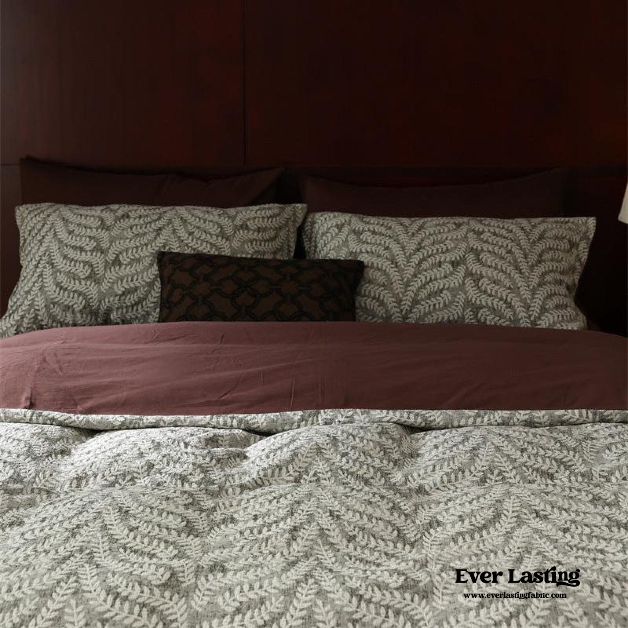 Lucien Silky Vintage Jacquard Bedding Set / Brown