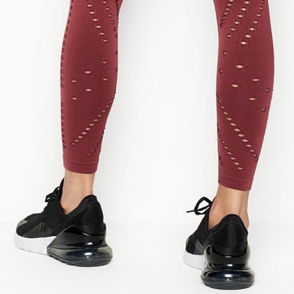Victorias Secret Sport Seamless High Rise Red Currant Tights, Size XS
