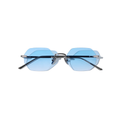 Martin 51mm Rimless Sunglasses | Blue