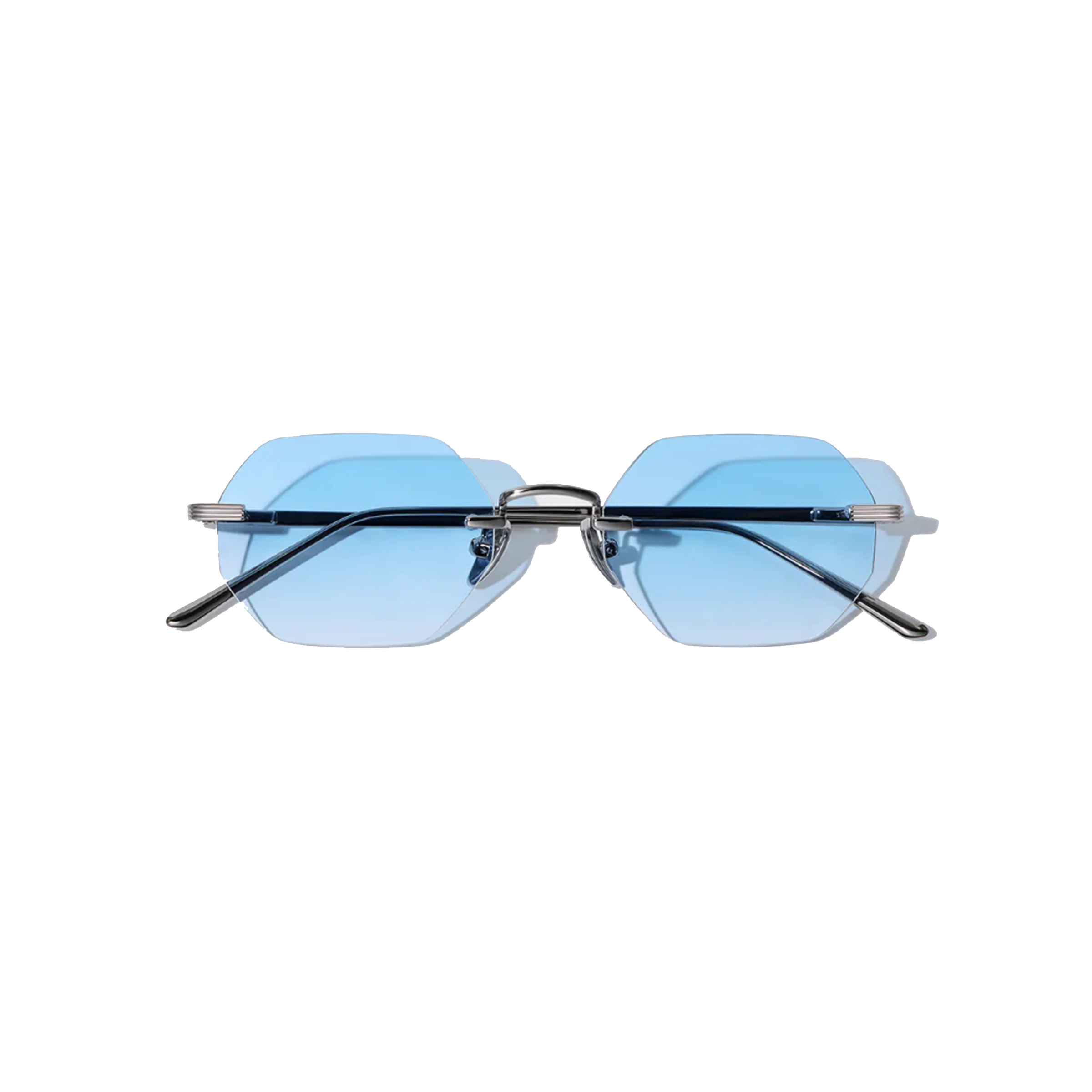 Martin 51mm Rimless Sunglasses | Blue