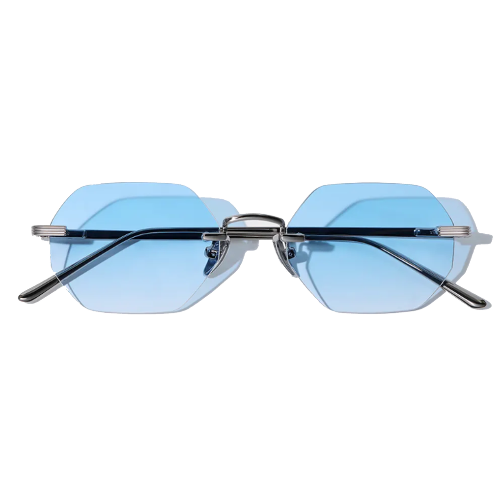 Martin 51mm Rimless Sunglasses | Blue