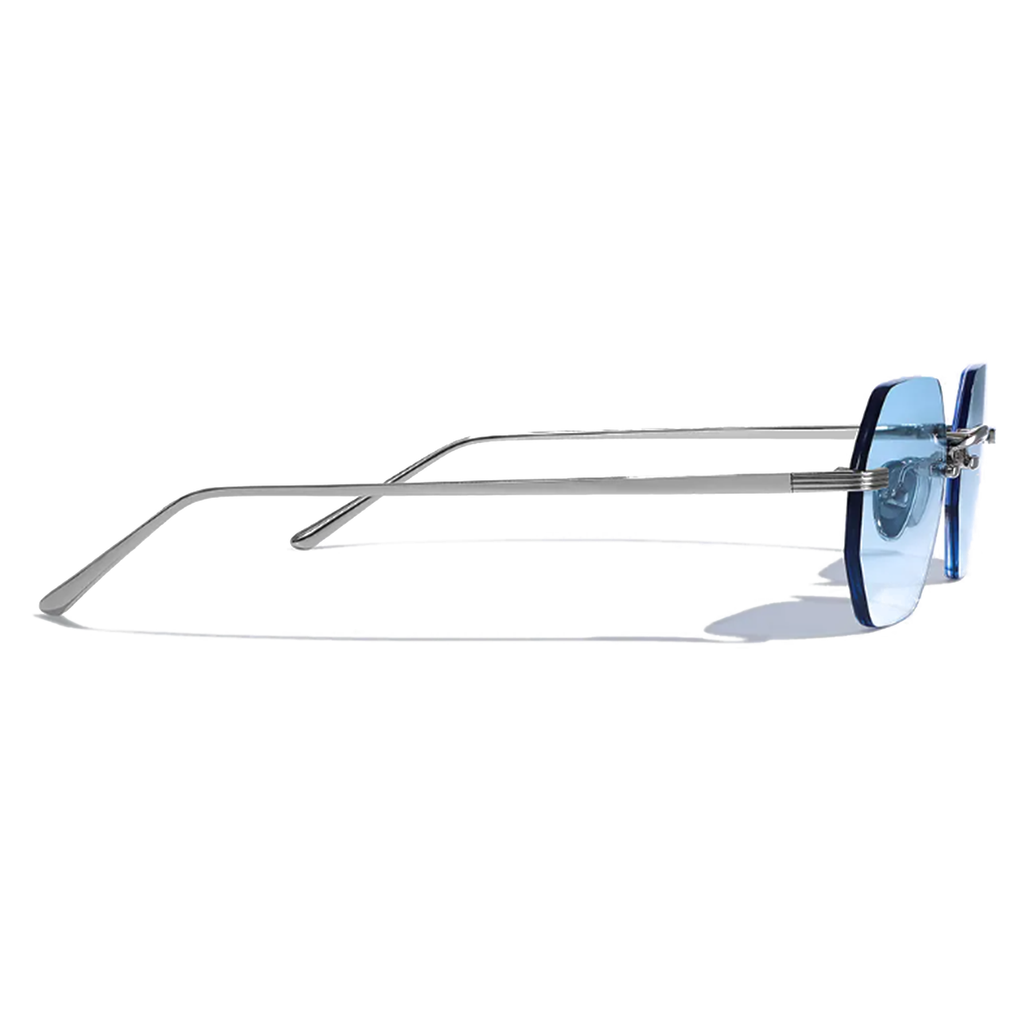 Martin 51mm Rimless Sunglasses | Blue