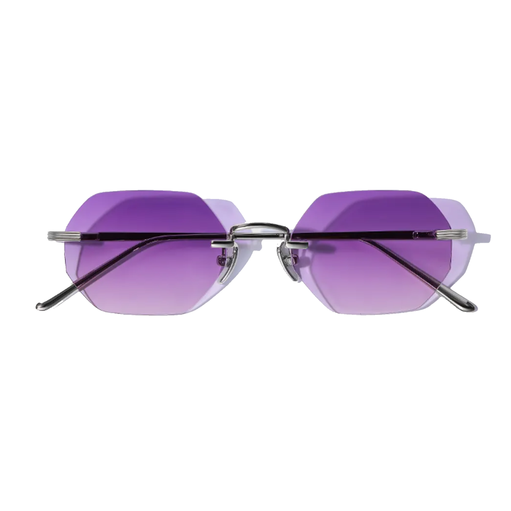 Milan Violette 51mm Rimless Sunglasses | Purple