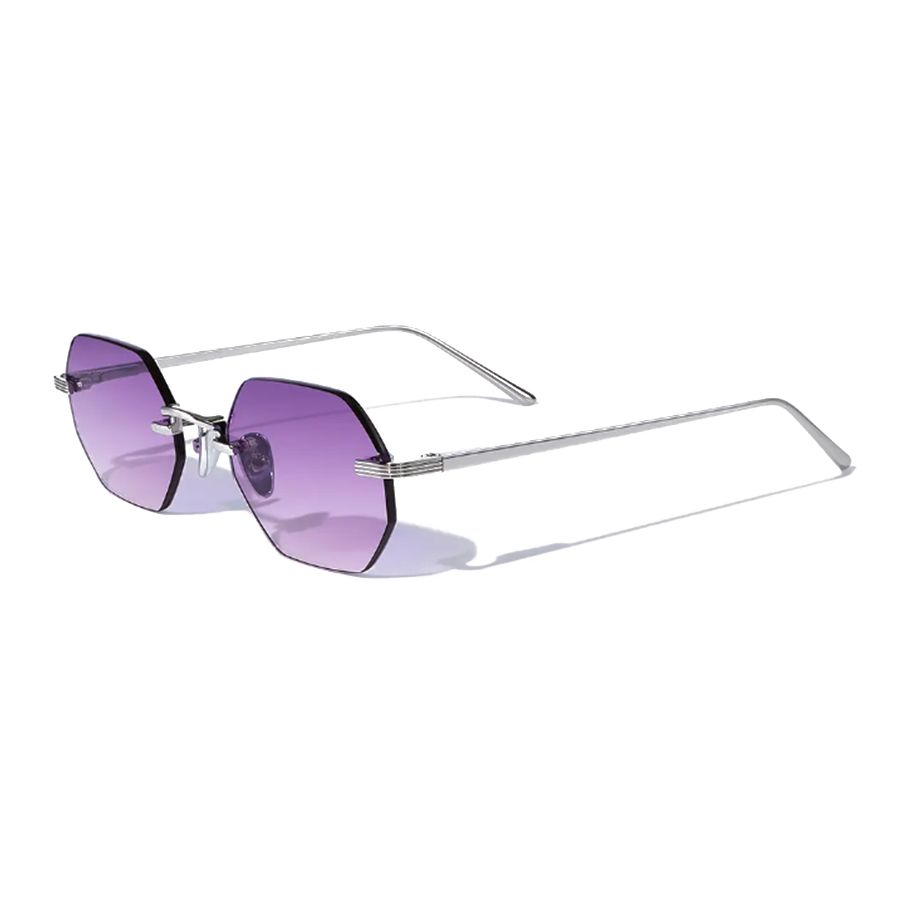 Milan Violette 51mm Rimless Sunglasses | Purple