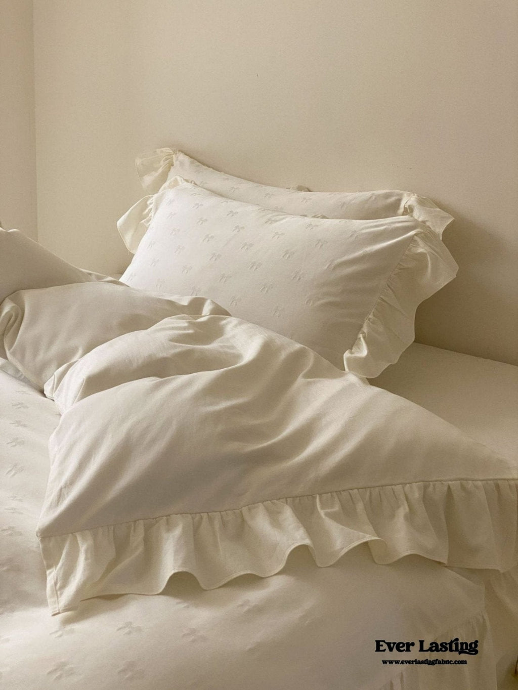 Milena Ribbon Bow Ruffle Bedding Set