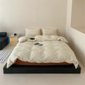 Mini Polka Dot Jersey Knit Bedding Set / White