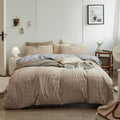 Minimal Bubble Textured Bedding Set / Beige