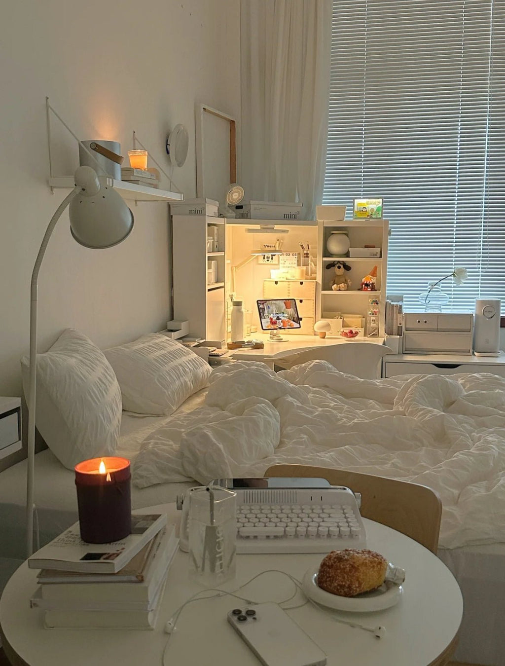 Minimal Bubble Textured Bedding Set / Beige