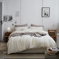 Minimal Bubble Textured Bedding Set / White