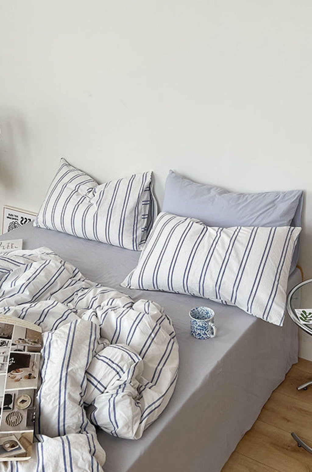 Minimal Stripe Bedding Set / Pink