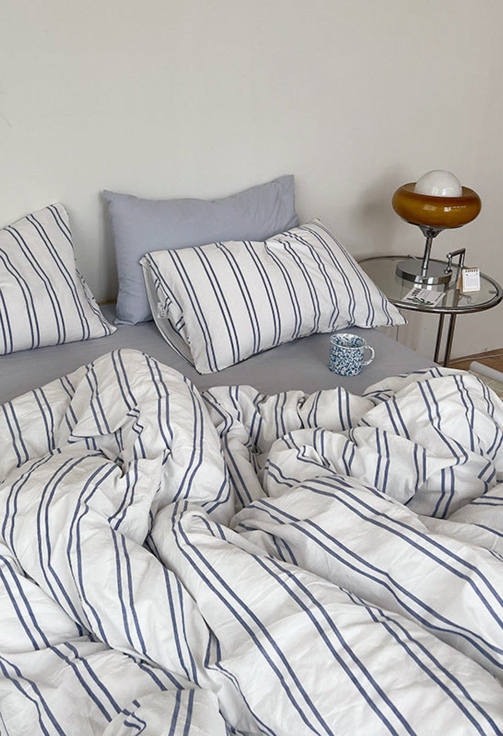Minimal Stripe Bedding Set / Pink