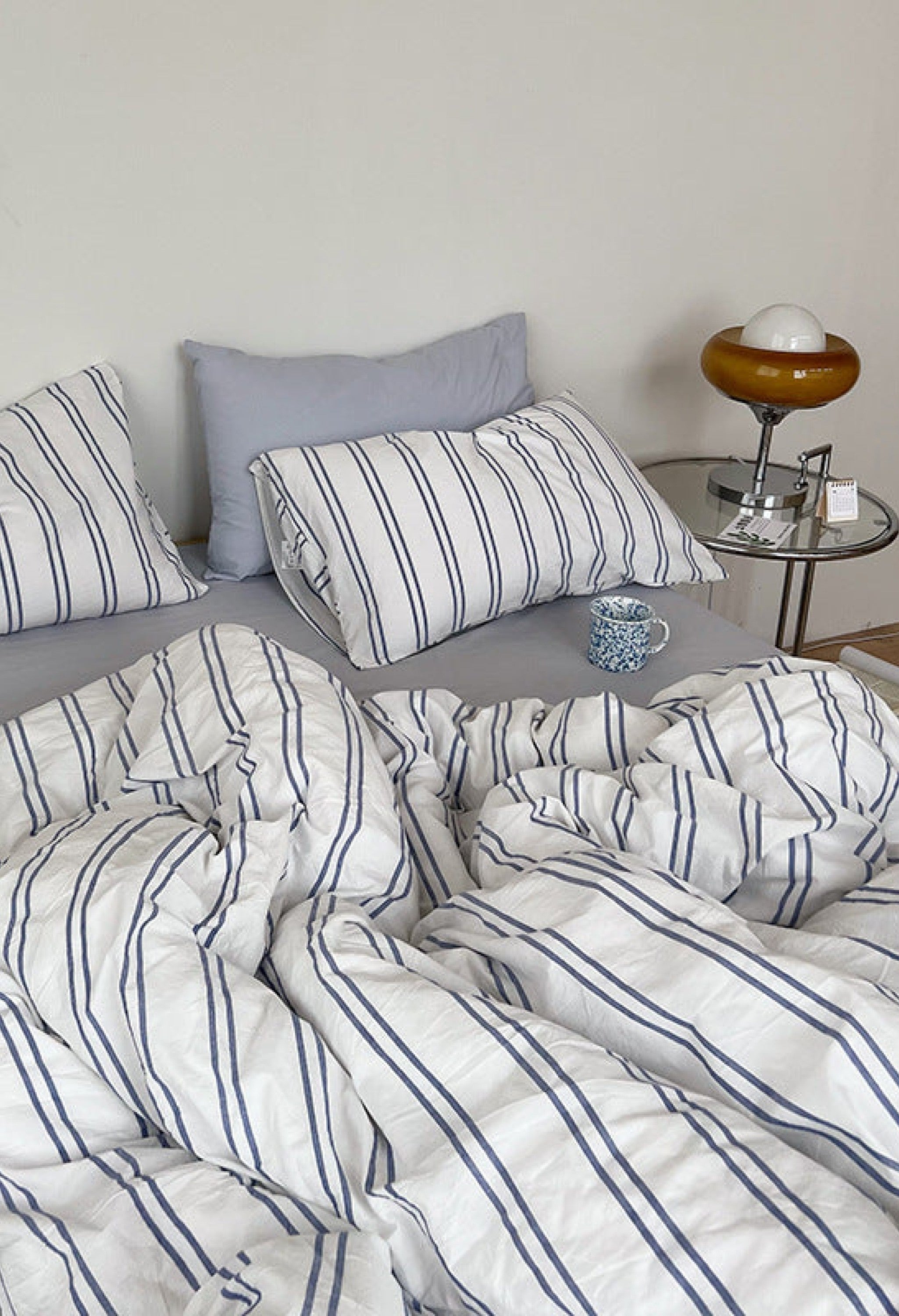 Minimal Stripe Bedding Set / Pink