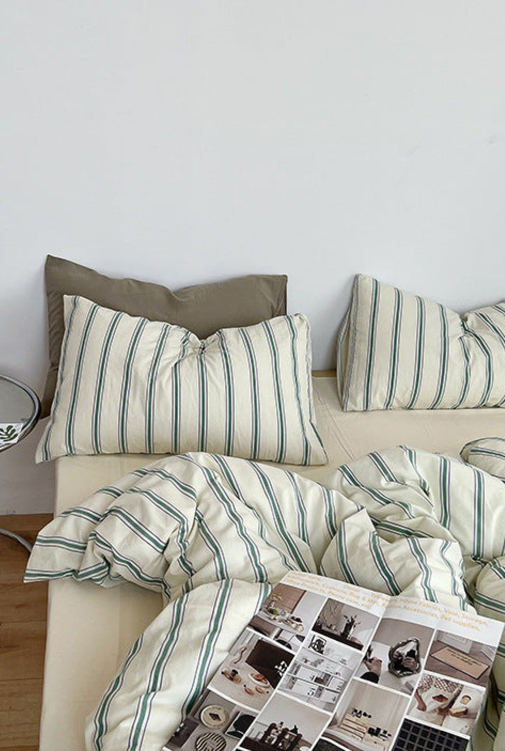 Minimal Stripe Bedding Set / Pink
