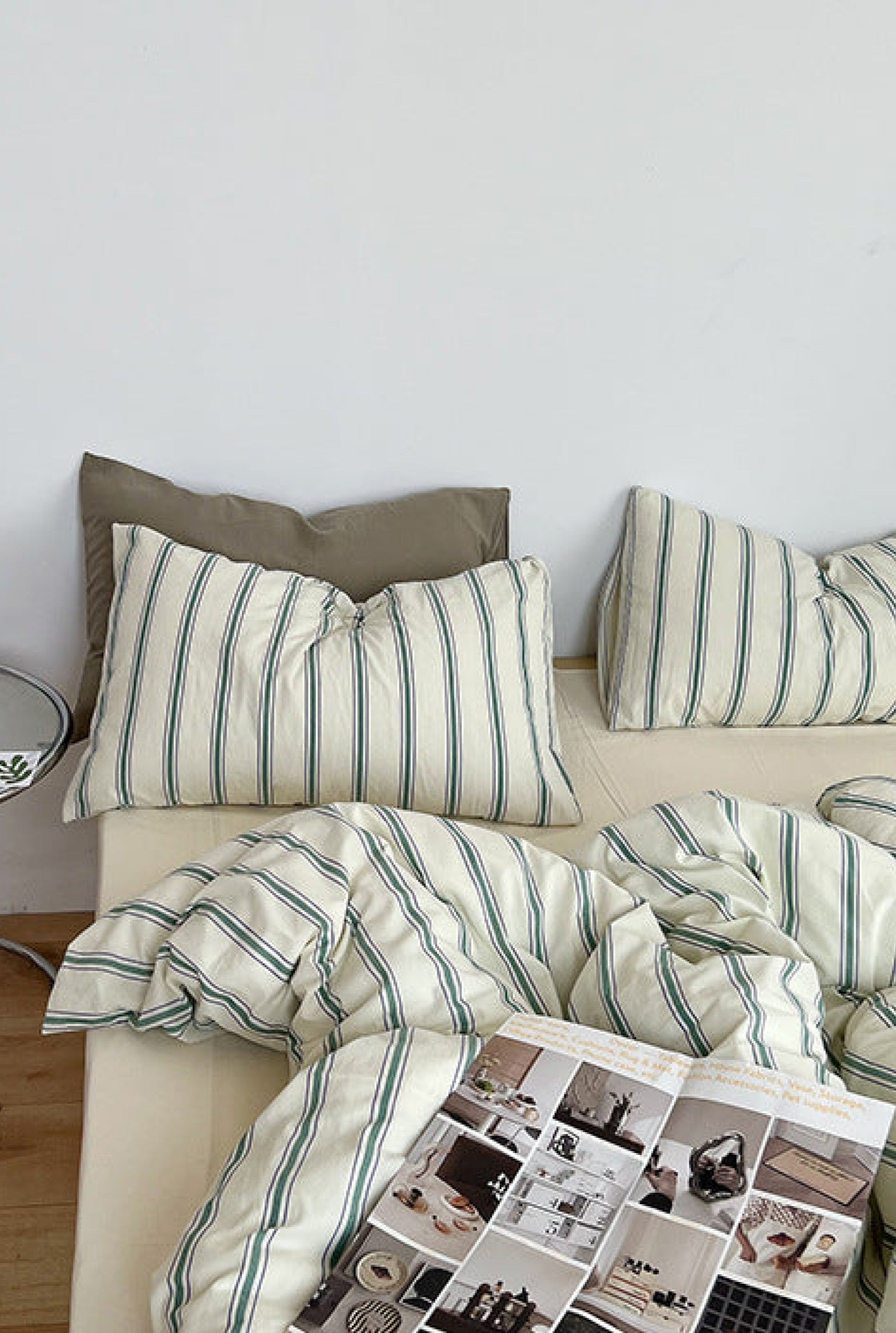 Minimal Stripe Bedding Set / Pink