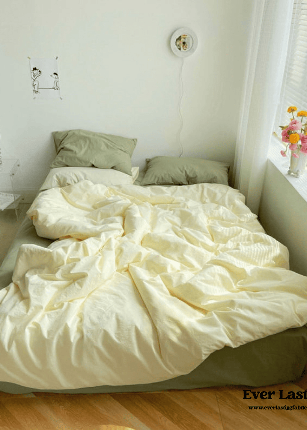 Mixed Color Bedding Set / Green + Yellow
