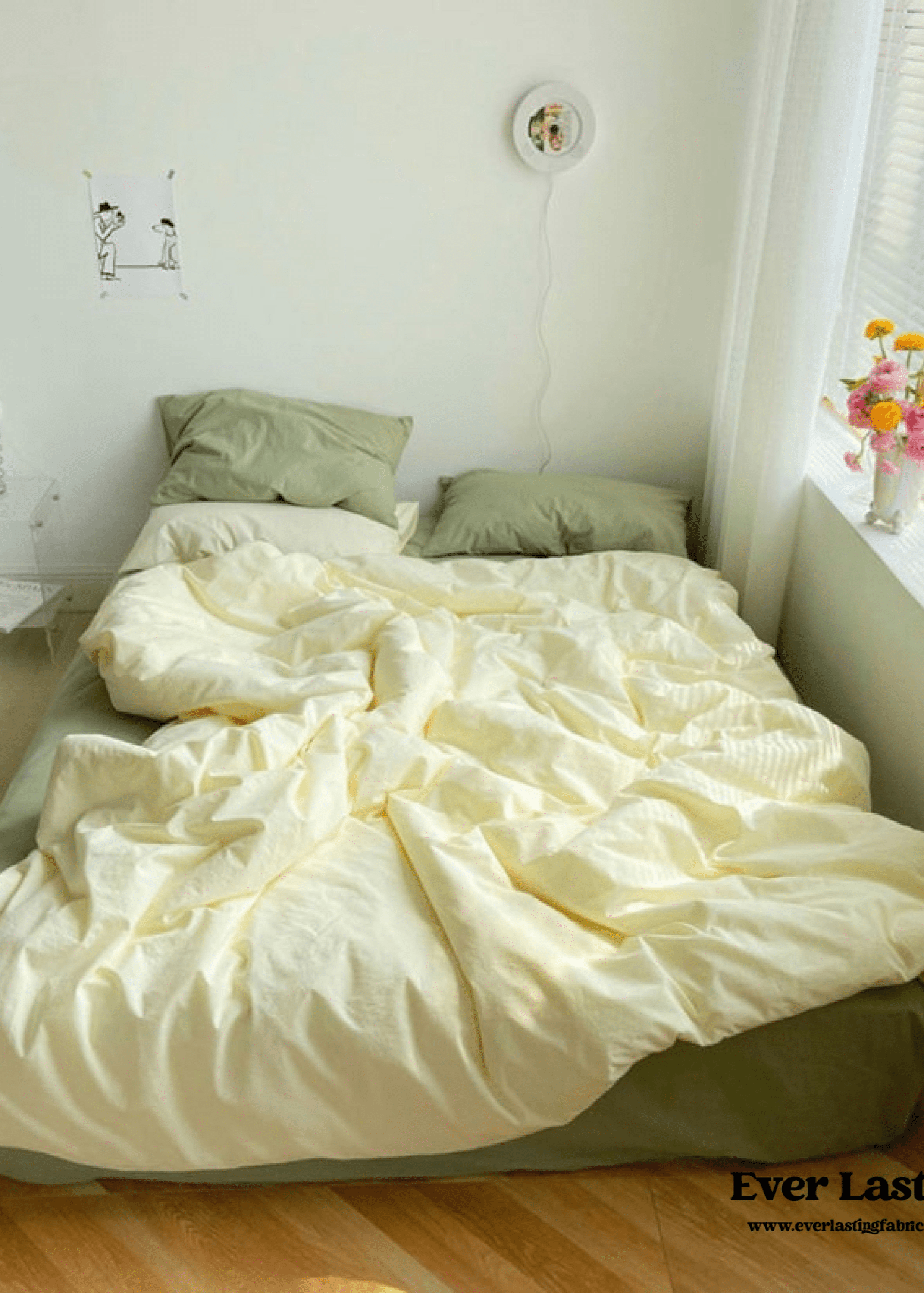 Mixed Color Bedding Set / Green + Yellow