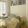 Mixed Color Bedding Set / Green + Yellow