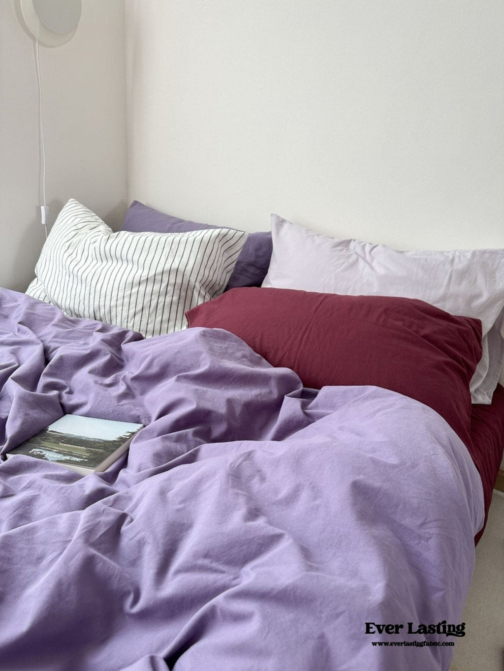 Mixed Color Berry Crush Washed Cotton Bedding Set