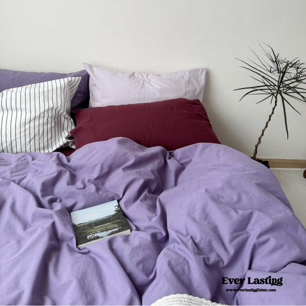 Mixed Color Berry Crush Washed Cotton Bedding Set