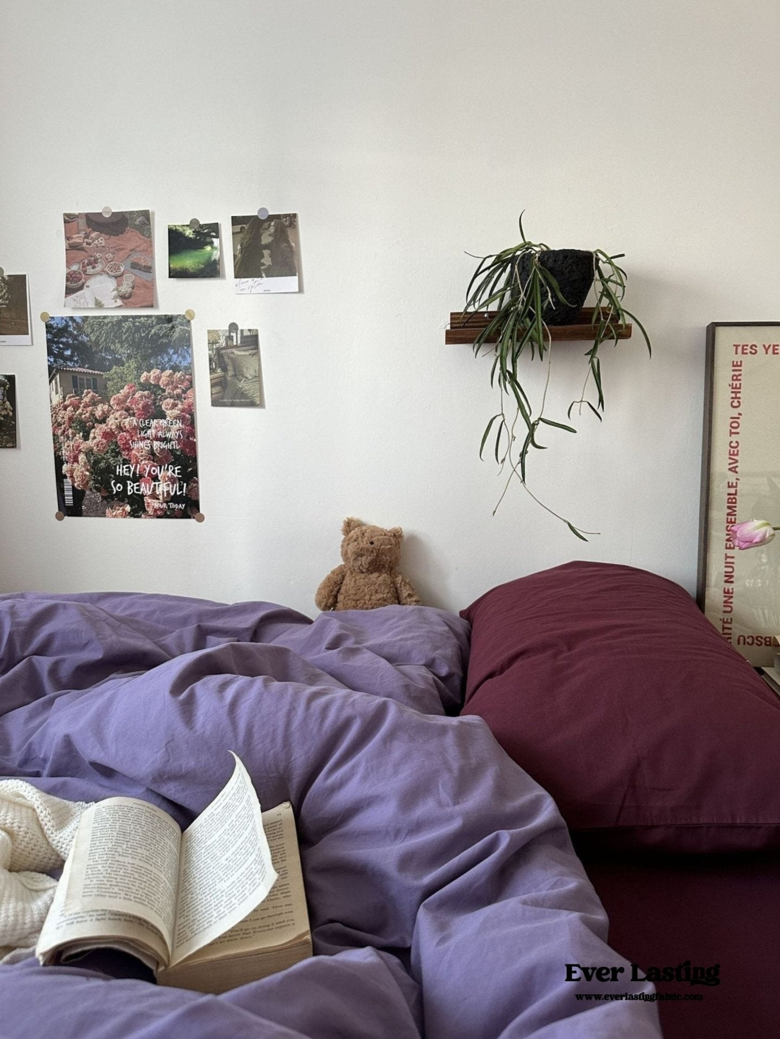 Mixed Color Berry Crush Washed Cotton Bedding Set
