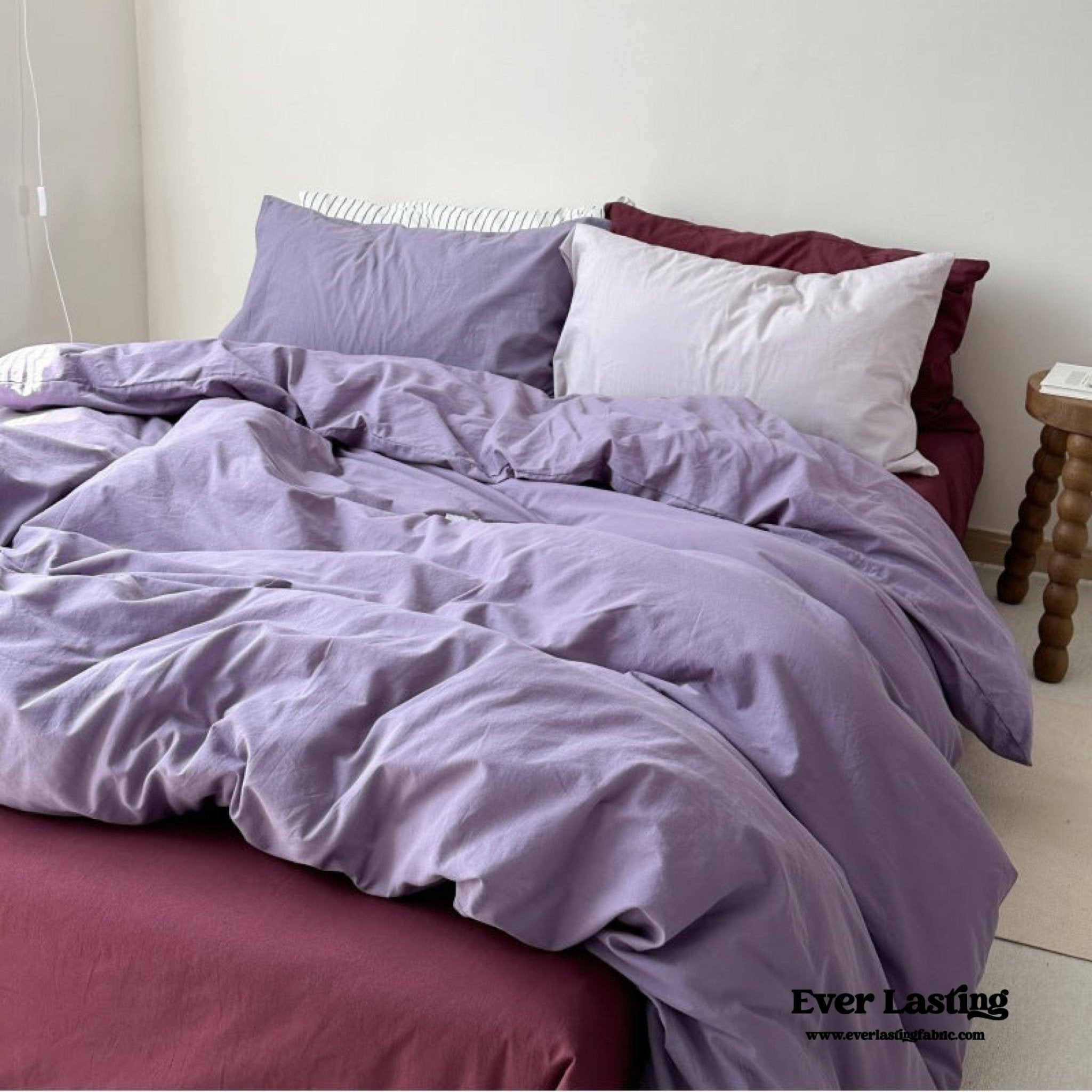 Mixed Color Berry Crush Washed Cotton Bedding Set