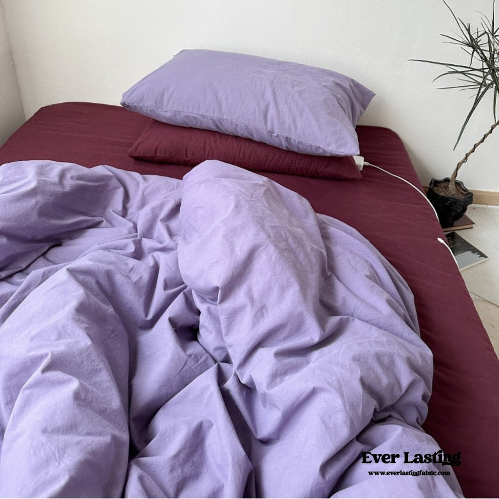 Mixed Color Berry Crush Washed Cotton Bedding Set