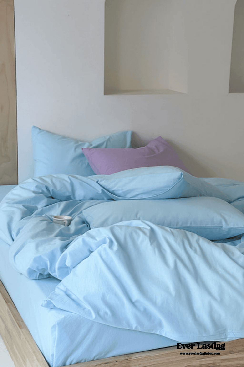 Modern Washed Cotton Bedding Set / Black
