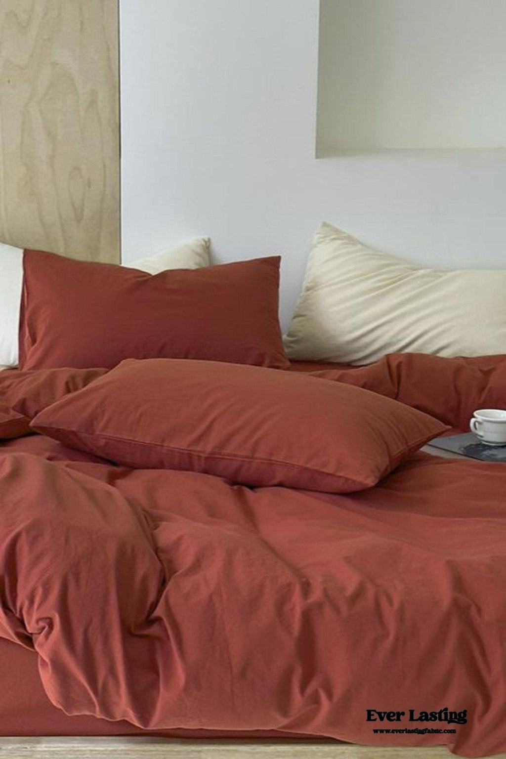 Modern Washed Cotton Bedding Set / Black