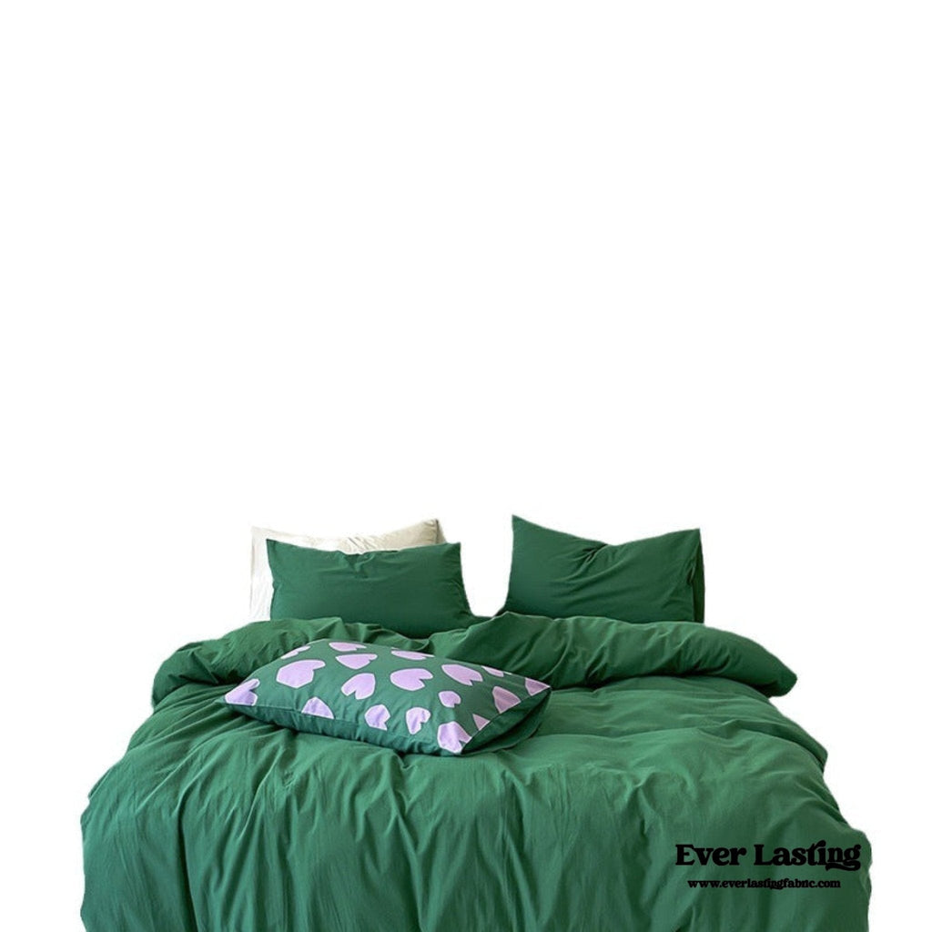 Modern Washed Cotton Bedding Set / Blue