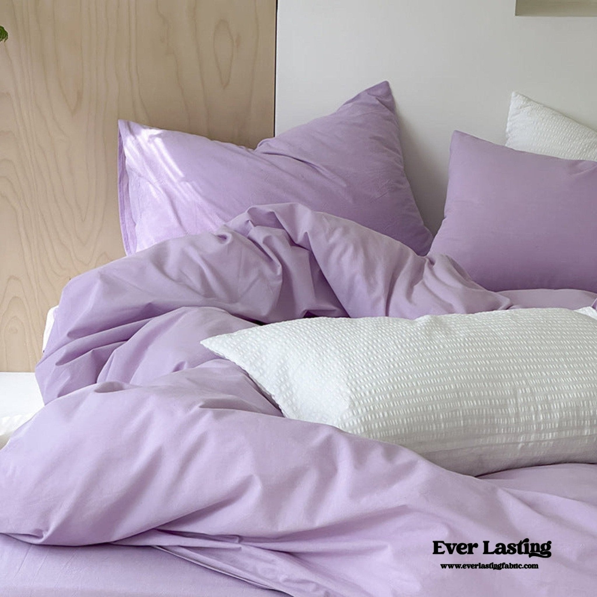 Modern Washed Cotton Bedding Set / Blue