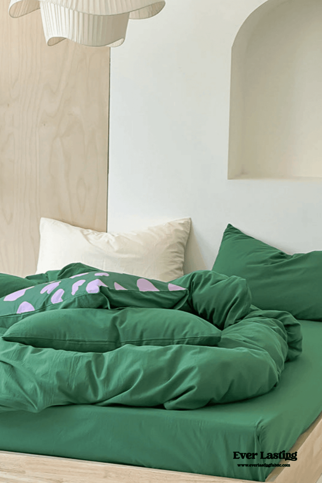 Modern Washed Cotton Bedding Set / Blue