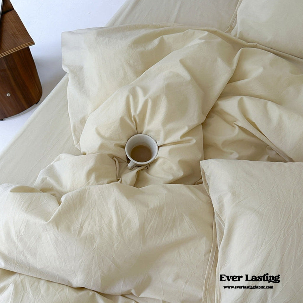 Modern Washed Cotton Bedding Set / Maple Red