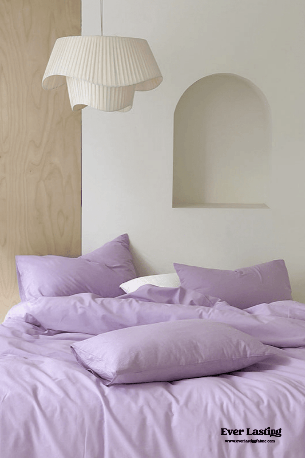 Modern Washed Cotton Bedding Set / Purple