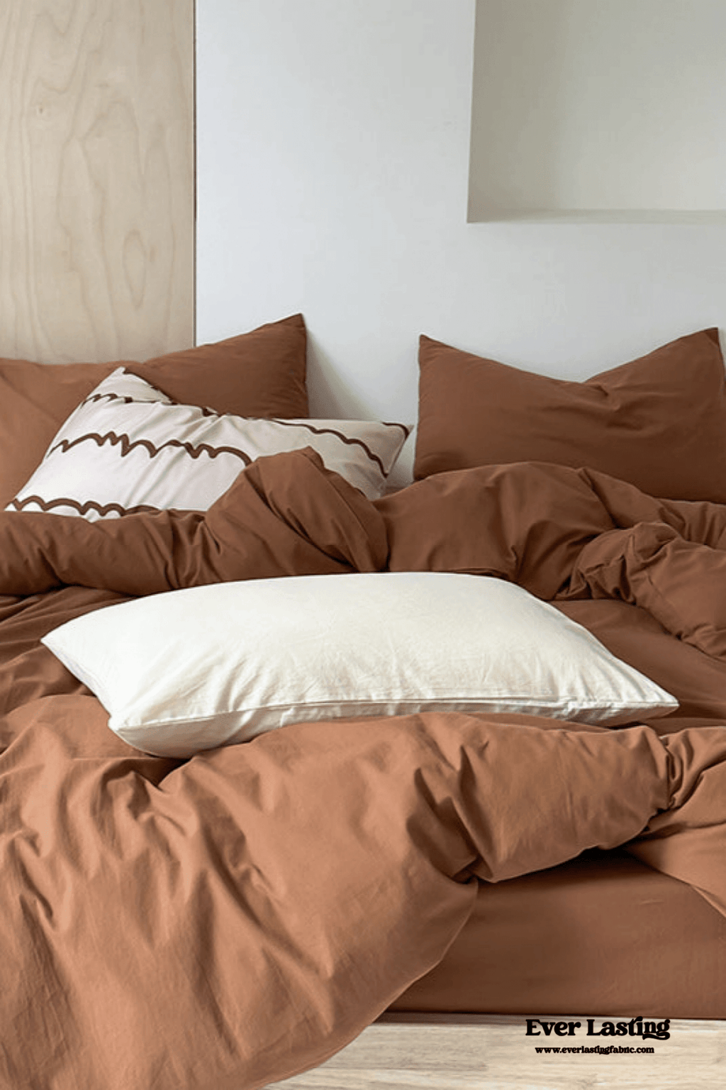 Modern Washed Cotton Bedding Set / Purple